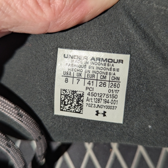 Under Armour Black Sneakers with Suede Finish and Padded Collar - Picture 8 of 8